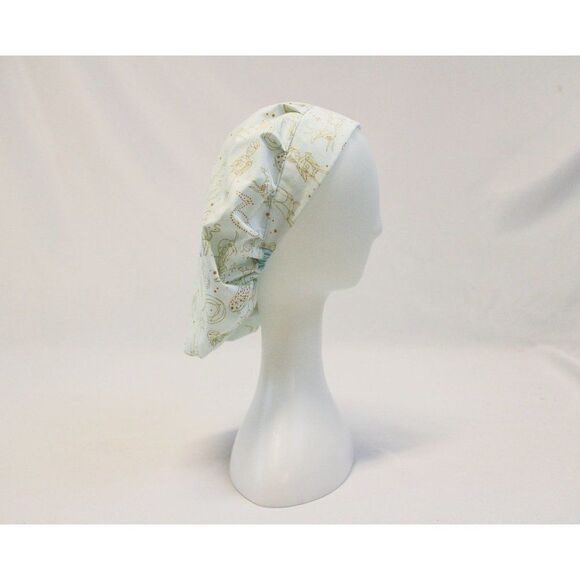 Gold Constellations Bouffant Surgical Dental Scrub Cap Chemo Hat - Picture 3 of 4